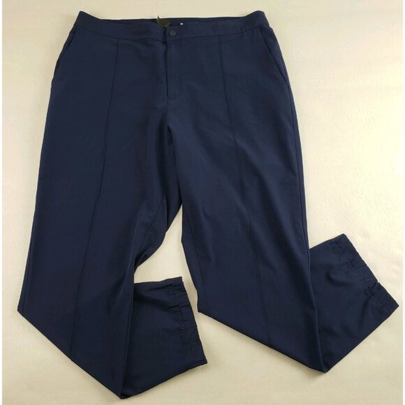 RLX Ralph Lauren Pant Womens Large Blue Straight Leg Active Casual Stretch - Picture 1 of 14